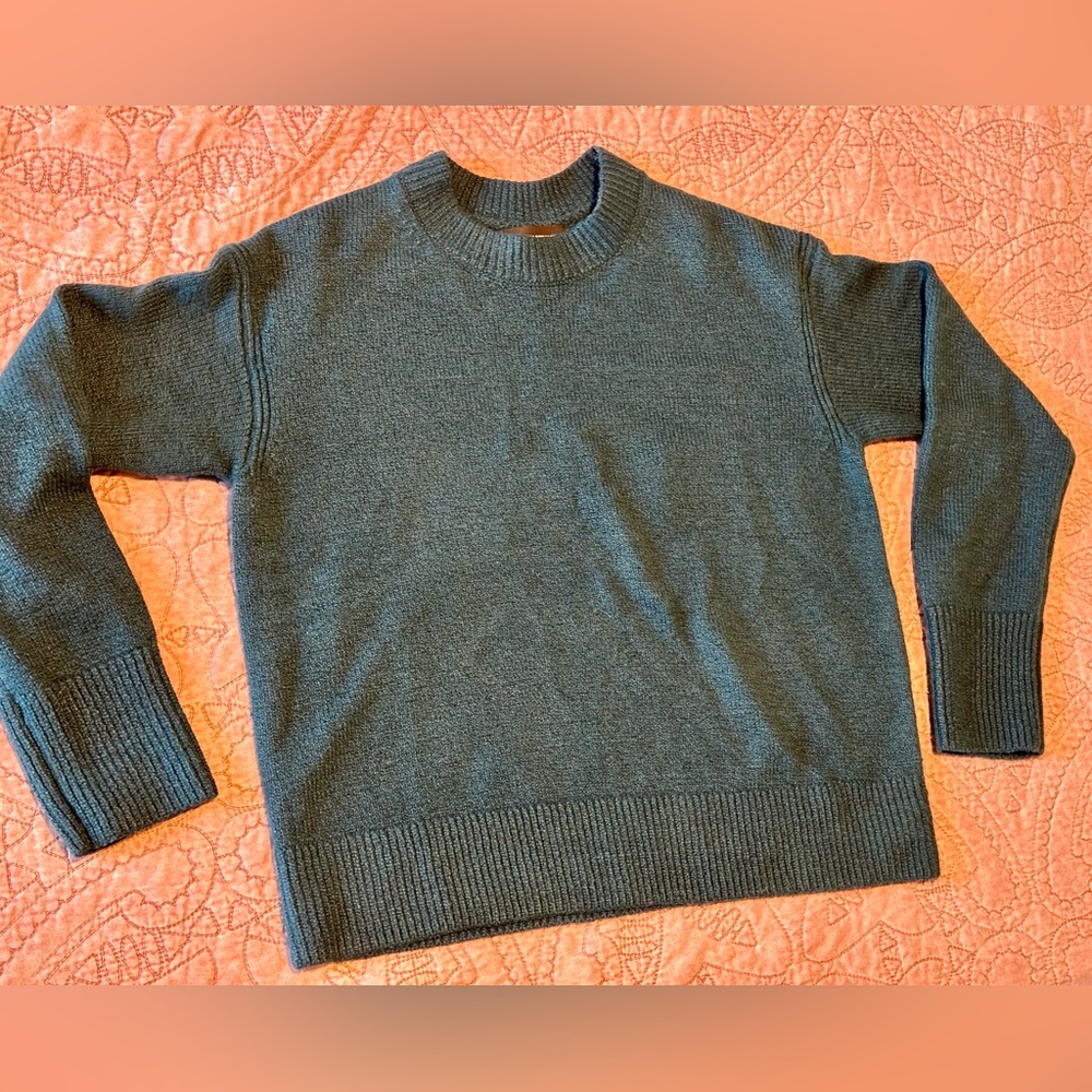 XS green blue Banana Republic crew neck sweater - Picture 4 of 12